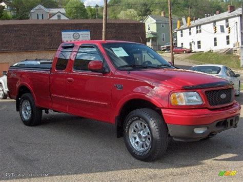 2003 Bright Red Ford F150 Xlt Sport Supercab 4x4 29536716 Photo 10