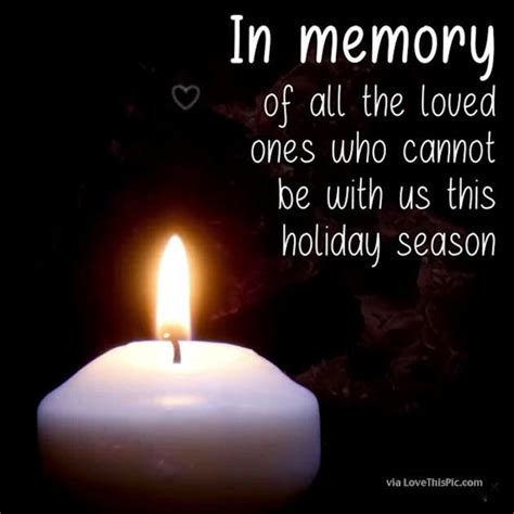 In Memory Of Loved Ones Who Cant Be With Us This Holiday Season