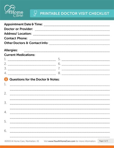 Make The Most Of Your Doctor Visits With This Handy Checklist And
