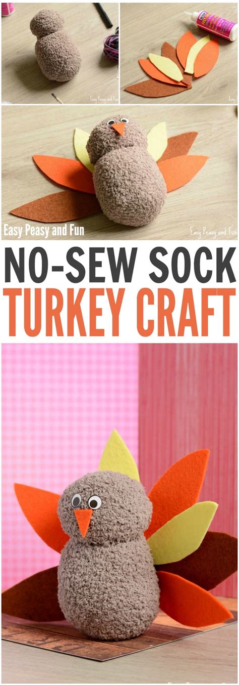 No Sew Sock Turkey Craft Ôn Thi Hsg