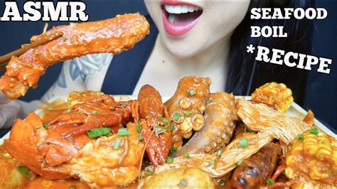 Asmr Seafood Boil With Recipe King Crab Lobster Octopus Eating