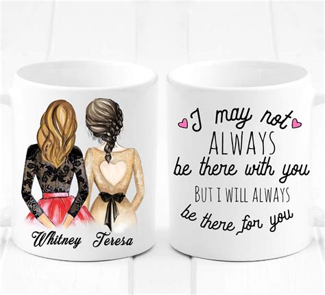 Best wedding gifts for female friend. Personalized Best Friends gifts mug - Glacelis