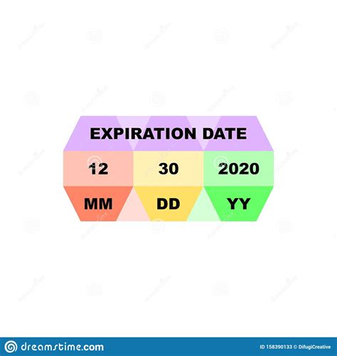 Expiration Date Product Label Packaging Symbol Illustration Template