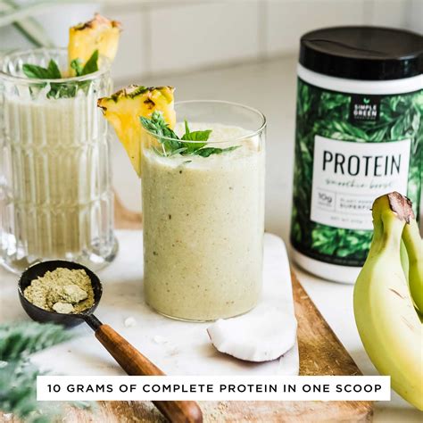 Plant Based Protein Powder Protein Smoothie Boost Simple Green Smoothies