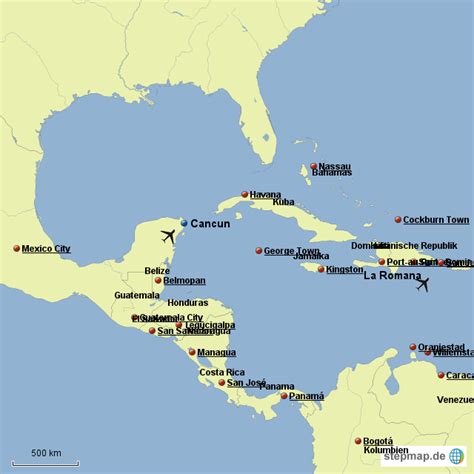 Stepmap Karibik Landkarte Für Dominikanische Republik