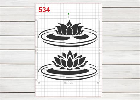 Water Lily Pad Lotus Stencil Mylar Plastic 190mic A4 Sheet Etsy
