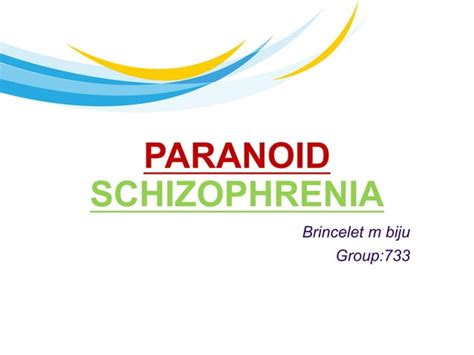 paranoid schizophrenia ppt