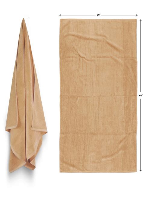 Beach Towels Terry Velour 30x60 2 Pack Tan PMS 727 C 11 0 Lbs Per Doz