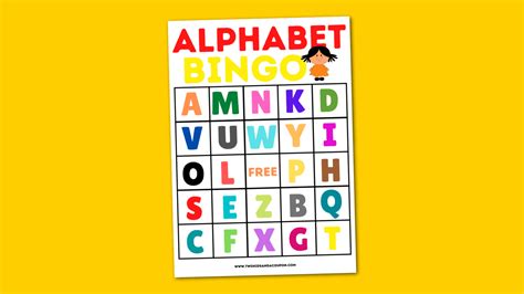 Free Alphabet Bingo Printable Game For Kids