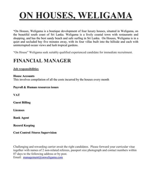 Leverage your professional network, and get hired. Financial Manager