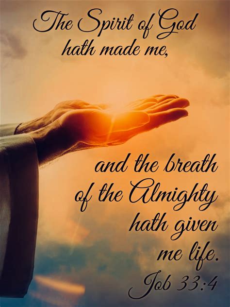 The Spirit Of God Hath Made Me And The Breath Of The Almighty Hath