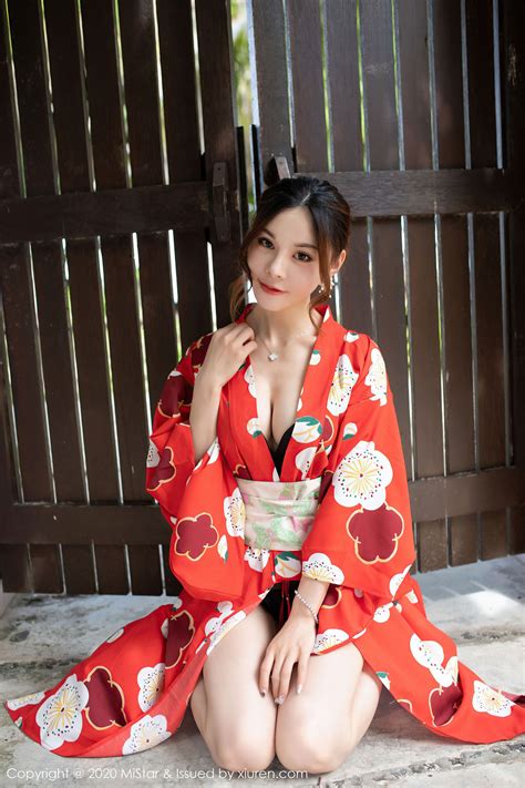 迷 妍 社 MiStar VOL Shen Jiaxi Kimono brillante V PH