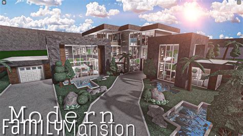 ROBLOX BLOXBURG Modern Family Mansion House Build YouTube