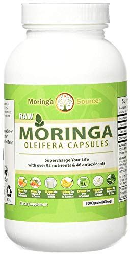 Buy Moringa Oleifera Superfood 300 S 400mg Each 100 Raw Potent