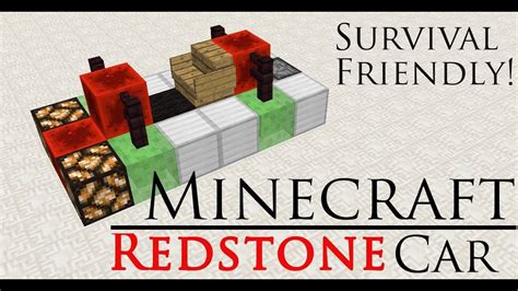 Minecraft Redstone Car No Mods Youtube