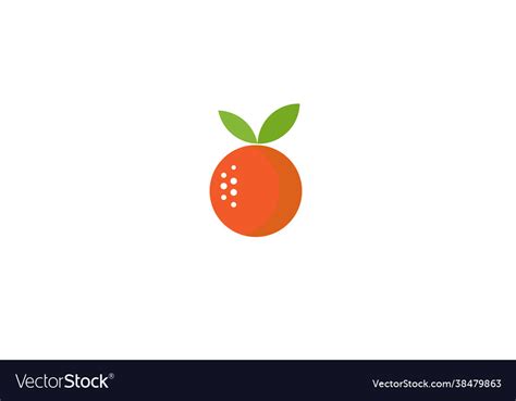 Creative Orange Fruit Logo Royalty Free Vector Image