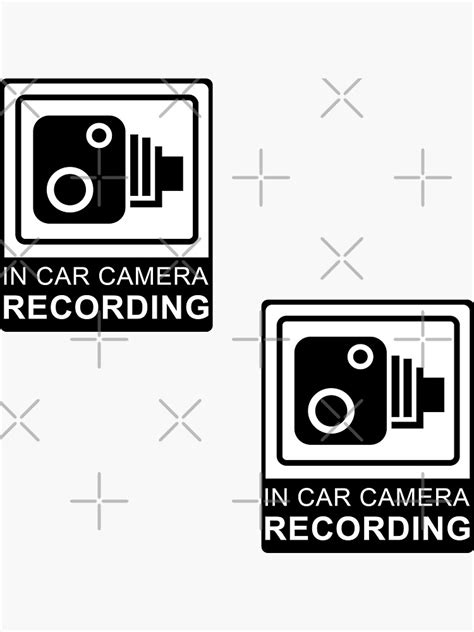 In Car Camera Cctv Dash Cam Recording Warning Window Bumper Vinyl Decal Stickers Sticker For