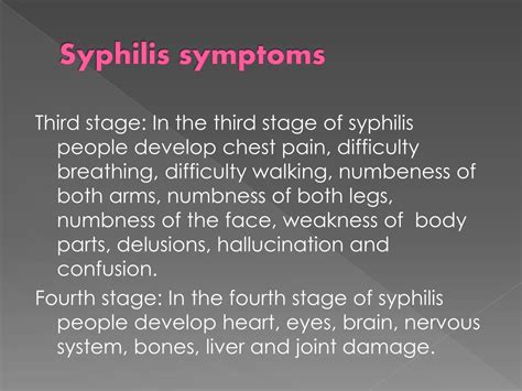 How Is Syphilis Treatment In The Third Stage