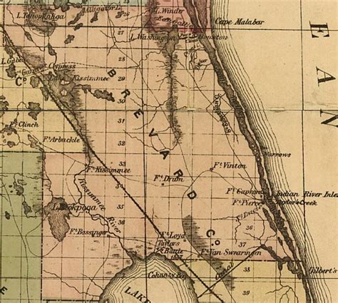 Map Of Brevard County Florida 1874