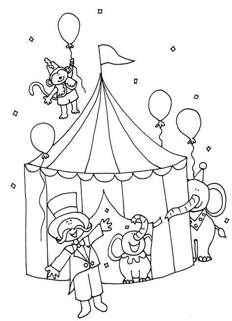 Carnival Coloring Pages For Preschool Circus Theme Crafts Coloring