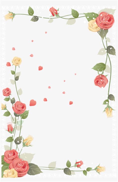 Pink Flower Frame Border Clip Art