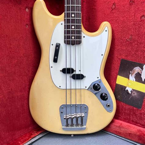 Sold Vintage 1974 Fender Mustang Bass In Olympic White