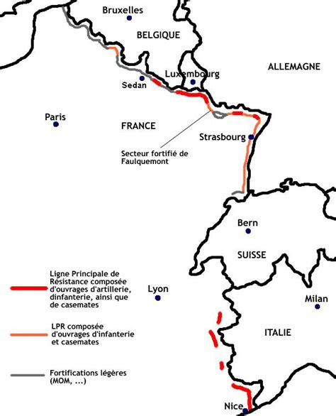 Carte générale de la ligne Maginot