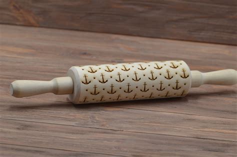 Anchors Rolling Pin Laser Engraved Rolling Pin Embossing Etsy