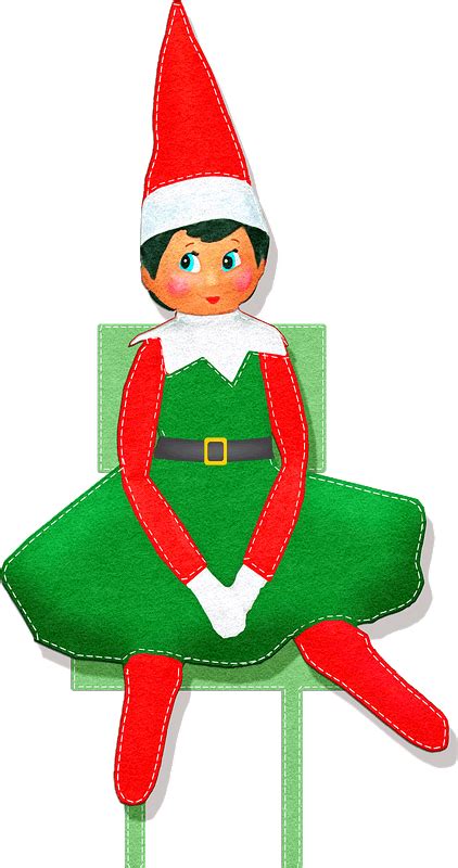 christmas elf on the shelf clipart girl elf on the shelf cartoon png download full size