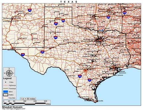 Maps: Map of Texas