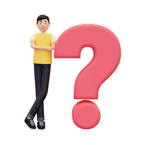 3d Man With Question Mark 10872227 PNG