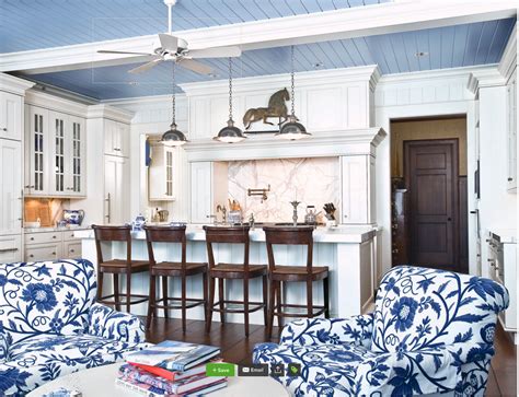 Love The Painted Ceilings With The Contrasting Beams Home Blue