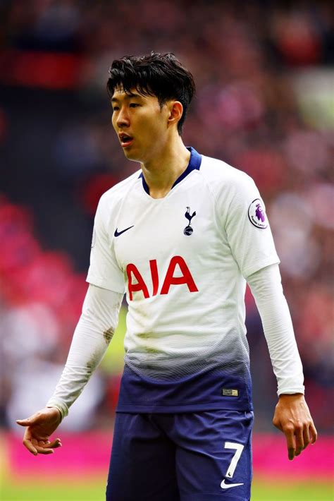 Football player for tottenham hotspur & south korea. Heung-Min Son of Tottenham Hotspur looks on during the ...