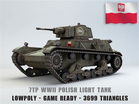 Low Poly 7tp Light Tank 3d Asset Cgtrader
