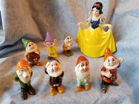 Snow White And The Seven Dwarfs Figurines S Disney Etsy