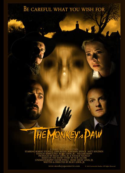 A curio dealer sells a monkey's paw that can grant the possessor three wishes but warns that disaster will follow. THE MONKEY'S PAW (2011): OFFICIAL MOVIE SITE