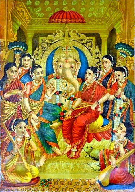 Ganesha With The Ashta 8 Siddhi The Ashtasiddhi Are Associated With