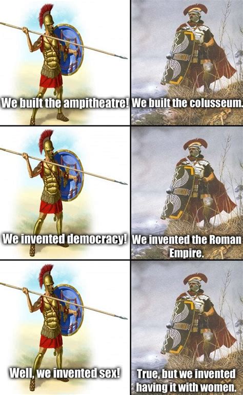 argument between greeks and romans and modern italians r memes