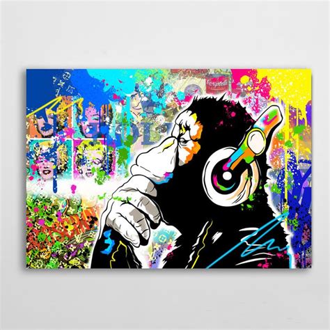 Chimp Banksy Street Art Graffiti Wall Art Musaartgallery Pop Art