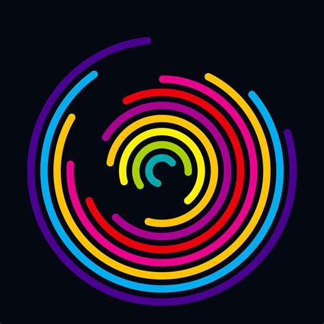 Abstract Colored Spiral Hypnotic Background Vector Illustration