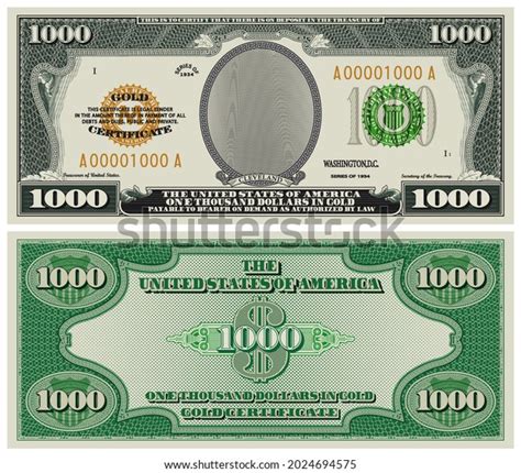 1000 Dollar Bill Back