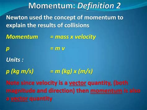 Ppt Momentum Definition 2 Powerpoint Presentation Free Download