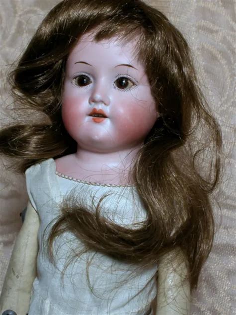 Antique Doll German Bisque Shoulder Head Kid Body Armand Marseille 370