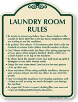 Laundry Room Rules Signature Sign, SKU K20548