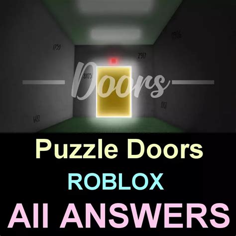 Roblox Puzzle Doors Answers Explained In Detailed Puzzle Game Master