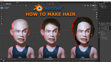 Blender Tutorial How To Create Hair Easy Youtube