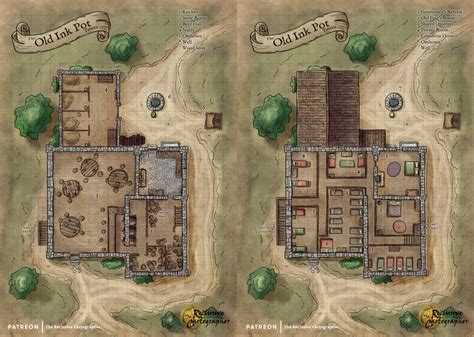 The Old Ink Pot Tavern Battlemaps Fantasy City Map Dnd World Map