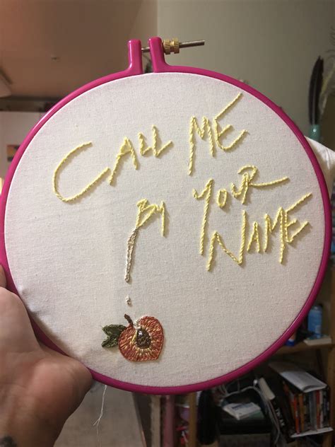 What is the streaming release date of call me by your name (2017) in canada? Call me by your name embroidery | Name embroidery, Sewing ...