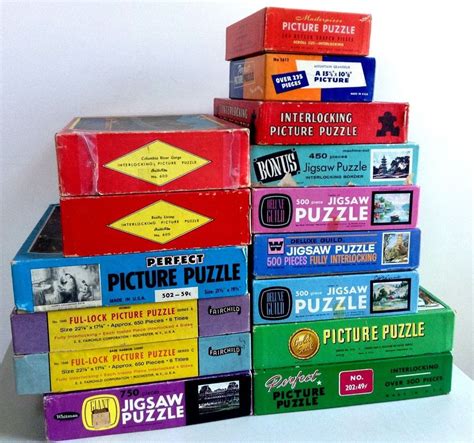 Lot Of 15 Vintage Jigsaw Puzzles 204 750 Pieces Lot 2 Jigsaw