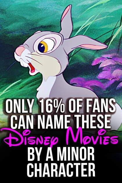 Quiz Can You Name All Of These Disney Movies By Just A Minor Character